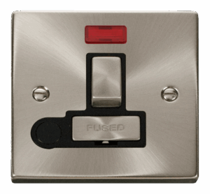 Click Scolmore - Click Deco 13A Fused Ingot Switched Connection Unit With Flex Outlet & Neon Black (VPSC552BK)