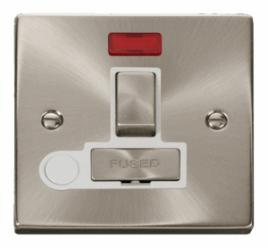 Click Scolmore - Click Deco 13A Fused Ingot Switched Connection Unit With Flex Outlet & Neon White (VPSC552WH)
