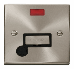 Click Scolmore - Click Deco 13A Fused Ingot Connection Unit With Flex Outlet & Neon Black (VPSC553BK)