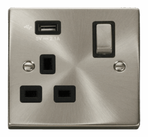 Click Scolmore - Click Deco 1G Skt Usb 2.1A Deco (VPSC571UBK)