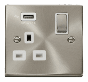 Click Scolmore - Click Deco 1G Skt Usb 2.1A Deco (VPSC571UWH)