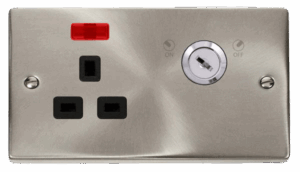 Click Scolmore - Click Deco 13A 1G Dp Lockable Skt W Neon Deco Sc Bk (VPSC655BK)