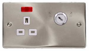 Click Scolmore - Click Deco 13A 1G Dp Lockable Skt W Neon Deco Sc Wh (VPSC655WH)