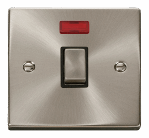 Click Scolmore - Click Deco 20A 1 Gang Dp Ingot Switch Neon Black (VPSC723BK)
