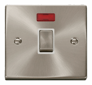 Click Scolmore - Click Deco 20A 1 Gang Dp Ingot Switch Neon White (VPSC723WH)