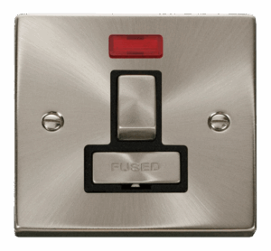 Click Scolmore - Click Deco 13A Fused Ingot Switched Connection Unit With Neon Black (VPSC752BK)