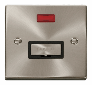 Click Scolmore - Click Deco 13A Fused Ingot Connection Unit With Neon Black (VPSC753BK)