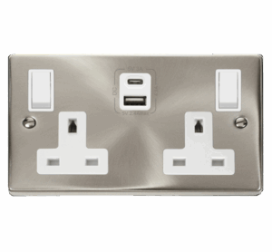Click Scolmore - Click Deco 2G 13A Switch Skt 4.2A A&C Usb Vpsc Wh (VPSC786WH)