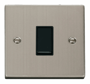 Click Scolmore - Click Deco 1 Gang 2 Way 10Ax Switch Black (VPSS011BK)