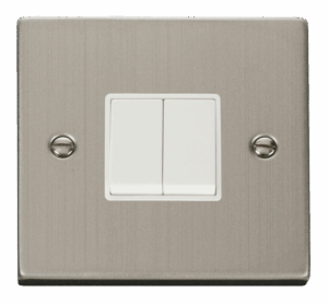 Click Scolmore - Click Deco 2 Gang 2 Way 10Ax Switch White (VPSS012WH)