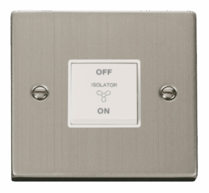 Click Scolmore - Click Deco 10A 3 Pole Fan Isolation Plate Switch (VPSS020WH)