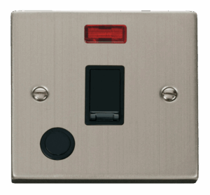 Click Scolmore - Click Deco 20A 1 Gang Dp Switch With Flex Outlet And Neon Black (VPSS023BK)