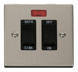 Click Scolmore - Click Deco 20A Dp Sink/Bath Switch Black (VPSS024BK)