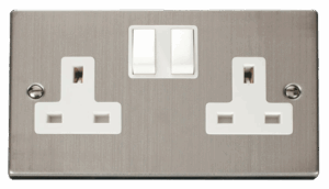 Click Scolmore - Click Deco 2 Gang 13A Dp Switched Socket Outlet White (VPSS036WH)