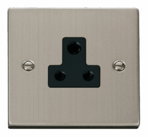 Click Scolmore - Click Deco 5A Round Pin Socket Outlet Black (VPSS038BK)