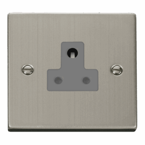 Click Scolmore - Click Deco 5A Round Pin Socket Outlet (VPSS038GY)