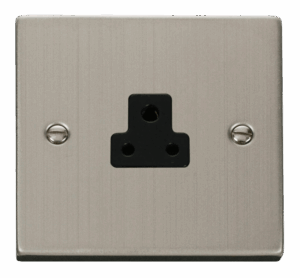 Click Scolmore - Click Deco 2A Round Pin Socket Outlet Black (VPSS039BK)