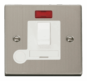 Click Scolmore - Click Deco 13A Fused Switched Connection Unit With Flex Outlet & Neon White (VPSS052WH)