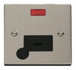 Click Scolmore - Click Deco 13A Fused Connection Unit With Flex Outlet & Neon Black (VPSS053BK)