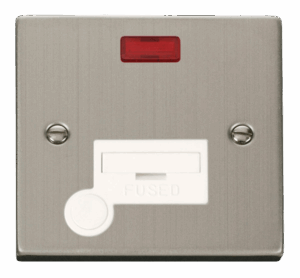 Click Scolmore - Click Deco 13A Fused Connection Unit With Flex Outlet & Neon White (VPSS053WH)