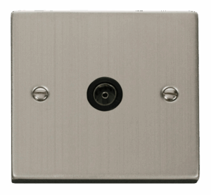 Click Scolmore - Click Deco Single Coaxial Socket Outlet Black (VPSS065BK)
