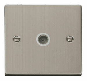 Click Scolmore - Click Deco Single Coaxial Socket Outlet White (VPSS065WH)
