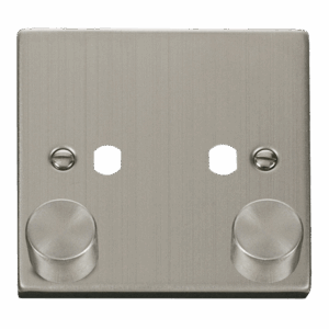 Click Scolmore - Click Deco Vpss 2 Gang Double Dimmer Plate & Knobs (VPSS152PL)