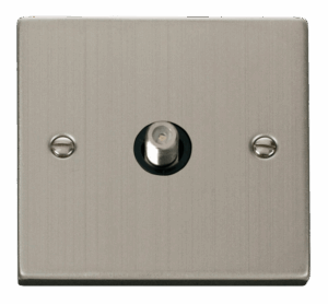 Click Scolmore - Click Deco 1 Gang Satellite Socket Outlet Black (VPSS156BK)