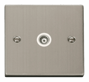 Click Scolmore - Click Deco Single Isolated Coaxial Socket Outlet White (VPSS158WH)
