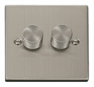 Click Scolmore - Click Deco Vpss 2Gang 2Way 100W Led Dimmer Switch (VPSS162)