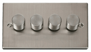 Click Scolmore - Click Deco Vpss 4Gang 2Way 75W Led Dimmer Switch (VPSS164)