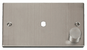 Click Scolmore - Click Deco 2 Gang Plate Single Aperture (1000W Max) (VPSS185)