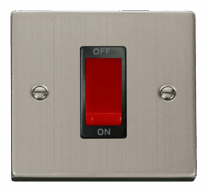Click Scolmore - Click Deco 1 Gang 45A Dp Switch Black (VPSS200BK)