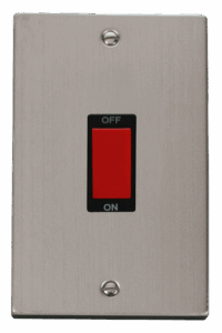 Click Scolmore - Click Deco 2 Gang 45A Dp Switch Black (VPSS202BK)