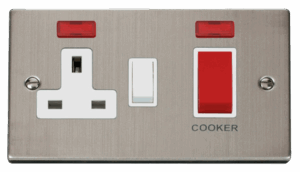 Click Scolmore - Click Deco 45A Dp Switch 13A Switched Socket & Neons (2) White (VPSS205WH)