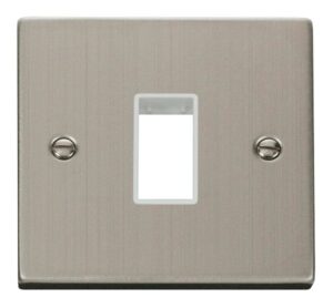 Click Scolmore - Click Deco 1 Gang Plate Single Aperture White (VPSS401WH)