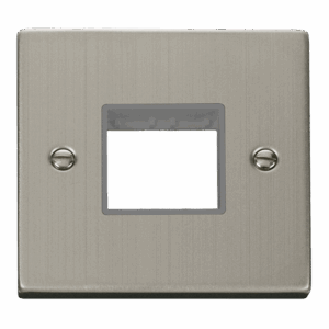 Click Scolmore - Click Deco 1 Gang Minigrid© Unfurnished Plate 2 Apertures (VPSS402GY)