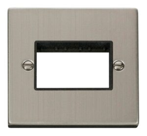Click Scolmore - Click Deco 1 Gang Plate Triple Aperture Black (VPSS403BK)