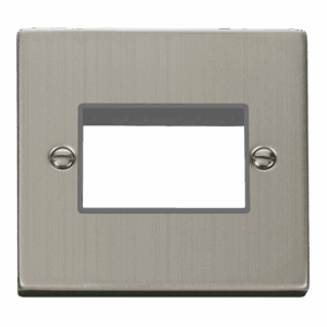 Click Scolmore - Click Deco 1 Gang Minigrid© Unfurnished Plate 3 Apertures (VPSS403GY)