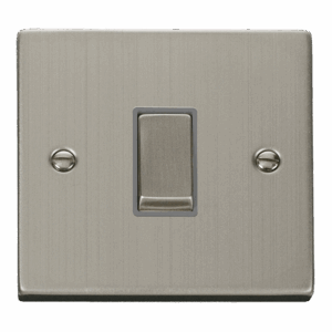 Click Scolmore - Click Deco 10Ax Ingot 1 Gang 2 Way Plate Switch (VPSS411GY)