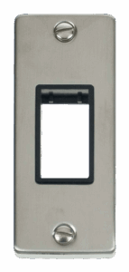 Click Scolmore - Click Deco Single Architrave Plate & Aperture Black (VPSS471BK)