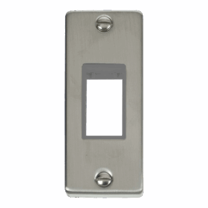 Click Scolmore - Click Deco 1 Gang Minigrid© Unfurnished Architrave Plate 1 Aperture (VPSS471GY)