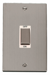 Click Scolmore - Click Deco Ingot 2 Gang 45A Dp Switch White (VPSS502WH)