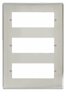 Click Scolmore - Click Deco 18 Minigrid Module Plate St. Steel (VPSS518)