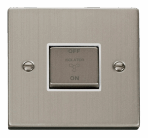 Click Scolmore - Click Deco 10A Ingot 3 Pole Fan Isolation Plate Switch (VPSS520WH)