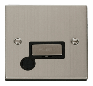 Click Scolmore - Click Deco 13A Fused Ingot Connection Unit With Flex Outlet Black (VPSS550BK)