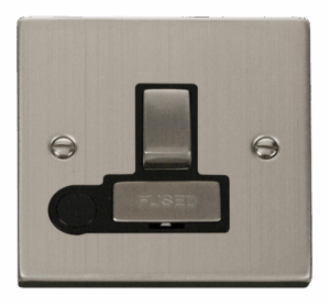 Click Scolmore - Click Deco 13A Fused Ingot Switched Connection Unit With Flex Outlet Black (VPSS551BK)