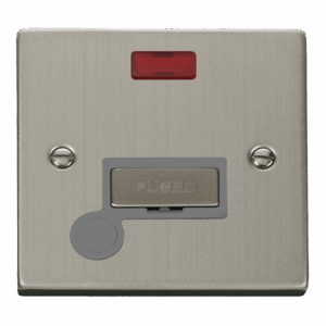 Click Scolmore - Click Deco 13A Ingot Fused Connection Unit With Neon & Optional Flex Outlet (VPSS553GY)