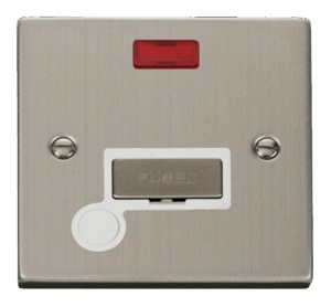 Click Scolmore - Click Deco 13A Fused Ingot Connection Unit With Flex Outlet & Neon White (VPSS553WH)