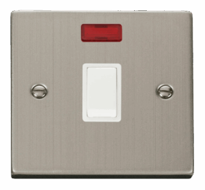 Click Scolmore - Click Deco 20A 1 Gang Dp Switch Neon White (VPSS623WH)
